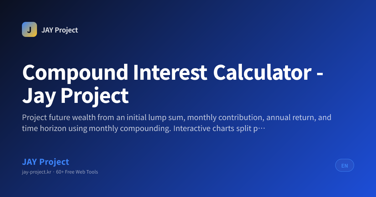 Compound Interest Calculator | Long-Term Growth | JAY Project